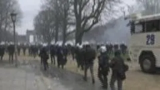 Belgium police use tear gas to disperse protesters