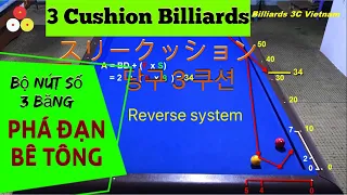 Bộ số đảo Hướng dẫn nút số bida 3 băng | 3 Cushion Billiards | Reverse system