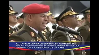 Acto de ascenso de generales, almirantes  y personal militar con el Presidente Maduro, 4 julio 2023