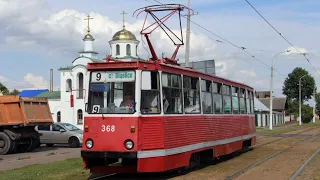Трамвай Витебска.Ушедший в историю вагон 71-605А(КТМ-5) #368