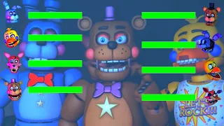 [FNaF SFM] Withered vs Rockstar WITH Healthbars