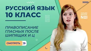 Видеоурок 26. Правописание гласных после шипящих и Ц. Русский язык 10 класс