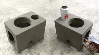 DIY Cement Ideas How To Making Rocket Stove Wood Burner From Foam Box - Smokeless Stove For Camping