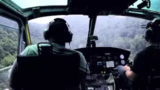 UH-1 Huey Helicopter Military Approach and Landing