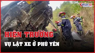 Cận cảnh hiện trường vụ lật xe tải lật ở Phú Yên khiến 4 người tử vong | Báo VietNamNet