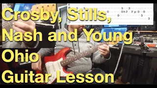 Crosby, Stills, Nash and Young - Ohio Guitar lesson w/tabs and chords