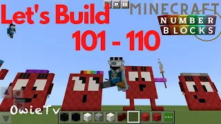 Minecraft Numberblocks Building and Counting 101-110 | Let's Build with Owie