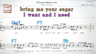 Put your hands on me/Joss stone💋노래방, 통기타 , 코드 큰악보,  가라오케, 반주💖Karaoke, Sheet Music, Chord, MR