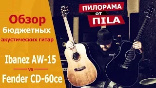 Обзор бюджетных акустических гитар Fender CD 60ce vs Ibanez AW 15 от ПИЛОРАМА