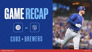 Cubs vs. Brewers Game Highlights | 5/27/24