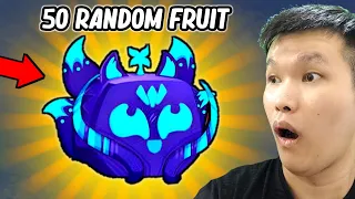 AKU GACHA 50 RANDOM FRUIT UNTUK COBA DAPETIN BUAH KITSUNE DI BLOX FRUITS ROBLOX!