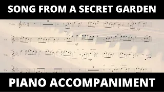 Song From a Secret Garden - Piano Accompaniment For Violin