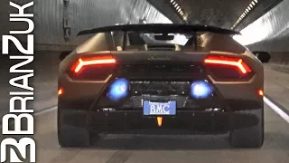 Lamborghini Huracan Performante Shooting Flames in Tunnel