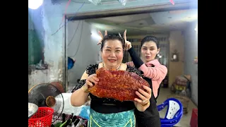 Bà chủ Kim Mai đua với con dâu ra những chiếc giò heo quay siêu giòn rụm