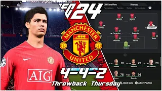 How To Play Like 07/08 Manchester united Tactics 4-4-2 | EA FC 24