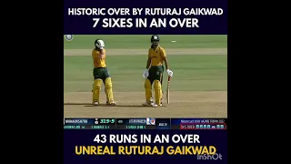 ruturaj gaikwad 7 sixes video #shorts #ruturaj gaikwad 43 runs in a over highlight video
