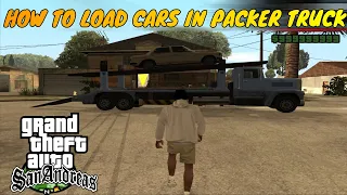 how to load cars in packer truck in gta san andreas