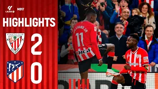 RESUMEN | Athletic Club 2-0 Atlético de Madrid | LaLiga EA Sports 2023-24 MD17