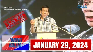 Unang Balita sa Unang Hirit: January 29, 2024 [HD]