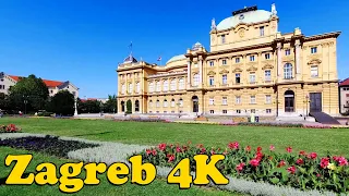 Zagreb Croatia Walking Tour [4K]