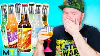 Men Try Weird Soda Flavors - Taste Test