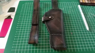 Weathering fake leather holsters for cosplay - Tutorial (very easy and cheap!)