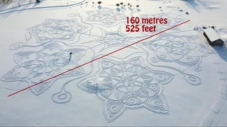 An introduction to three methods of snow drawing