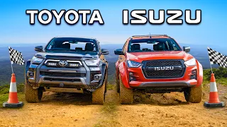 Toyota Hilux vs Isuzu D-MAX: DESAFIO OFF-ROAD!
