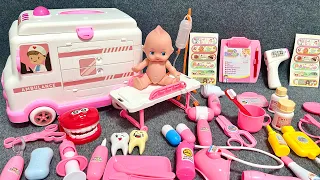 12 Minutes Satisfying with Unboxing Cute Pink Ambulance Car Doctor Play Set ASMR｜Review Toys