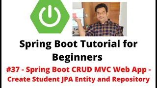 Spring Boot Tutorial for Beginners #37 - CRUD MVC Web App - Create Student JPA Entity and Repository