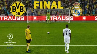 Borussia Dortmund vs Real Madrid | Penalty Shootout | Final Champions League 2024 | PES Gameplay