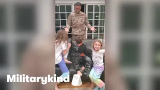 Deployed dad's return leaves children speechless | Militaryind