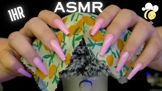 ASMR  BEESWAX WRAP TRIGGERS 1 HR 🐝 Tapping, Scratching & Crinkles 🐝 No Talking