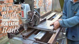 Planer Blade Sharpening For Lathe Rails and Lathe Bed part3
