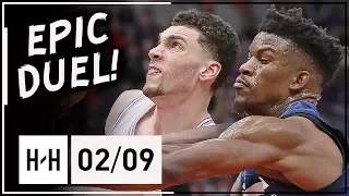 Zach LaVine vs Jimmy Butler EPIC Duel Highlights 2018.02.09 Timberwolves vs Bulls - MUST SEE