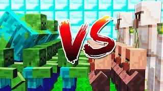 1000 MUTANT ZOMBIES VS. 1000 MUTANT IRON GOLEMS! - MINECRAFT