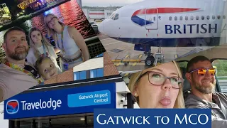 Pre travel day / travel day from Gatwick to Orlando MCO with British Airways