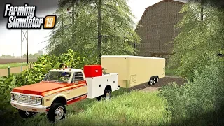 BARN FIND! OLD SERVICE TRUCK & TRAILER WITH LOCK ON IT (ROLEPLAY) | FARMING SIMULATOR 2019