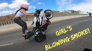 Girl Riding Wheelies in Beautiful Mexico! Ft. Blox Starz and Cbear