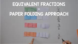 Equivalent fractions | Paper folding activity | Primary school Maths