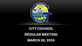 City Council Regular Meeting March 26, 2024