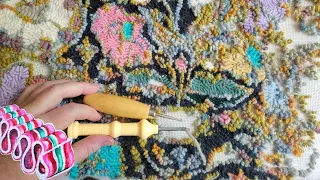 Combining Punch Needle & Rug Hooking tutorial. Get the speed of Punch & the Accuracy of Hooking
