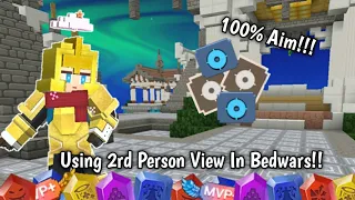 The Power Of 2nd Person View In Bedwars!!🔥😎 [Blockman Go]