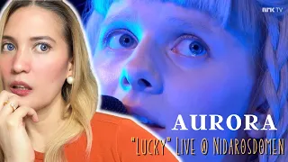 Reaction to AURORA | “Lucky” | Live at Nidarosdomen 🤯😱😱😱