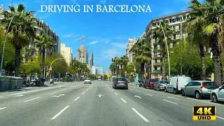 Driving in Barcelona City, Spain - 4K UHD -  A cosmopolitan City - Driving Downtown - Driving Tour