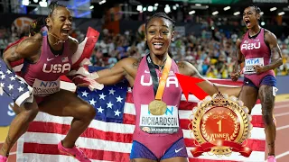 SHA'CARRI RICHARDSON WINS 100, CLAIMS FASTEST WOMAN IN THE WORLD TITLE