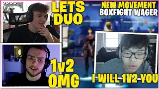 MONGRAAL & CLIX USES NEW MOVEMENT Against ASIAN JEFF & LACY In 2v2 Boxfight WAGER (Fortnite Moments)