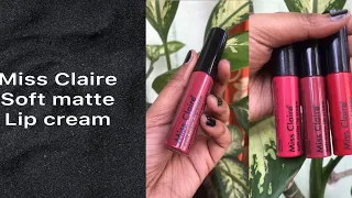 Miss Claire soft matte lip cream swatches #shorts #shorts