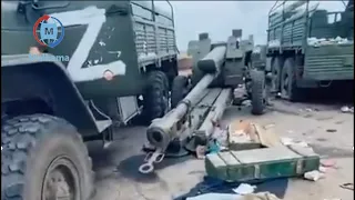 Украина перехватила российскую колонну… захватила несколько грузовиков Урал и гаубицу Д-30 Украина…