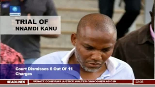 Court Re-arraigns Nnamdi Kanu, Dismisses 6 Out Of 11-Count Charges
